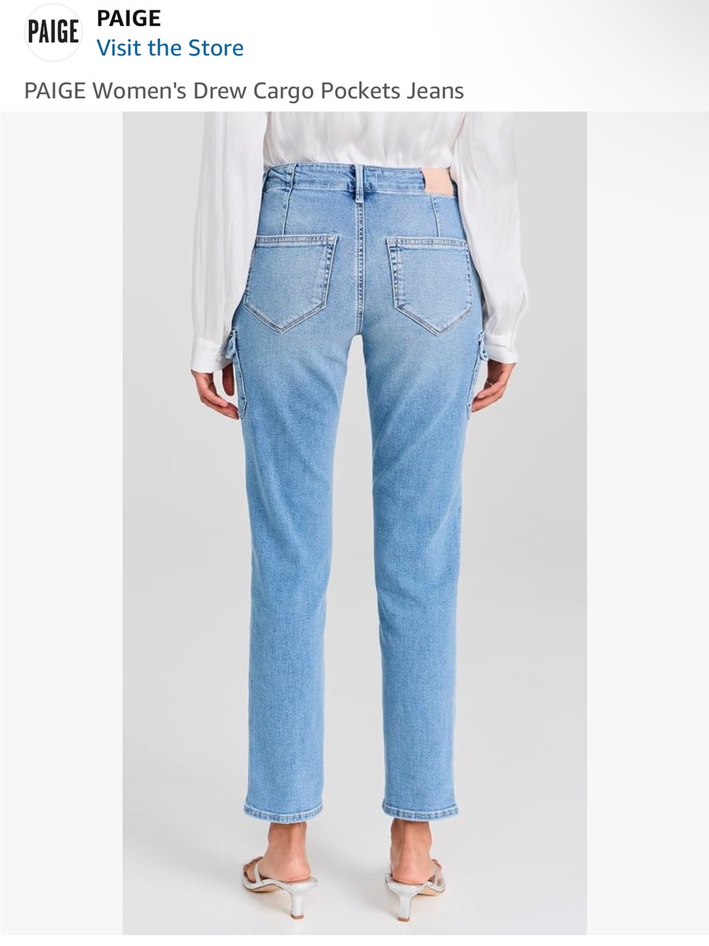 PAIGE Drew Cargo jeans in suli Blue Denim Jeans  EUC - Picture 3 of 8